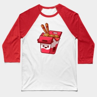 Cute Noodle Box Cartoon Baseball T-Shirt